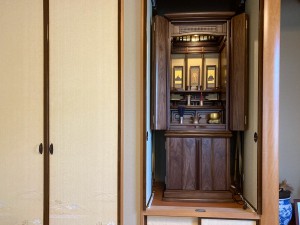 【48号モダン仏壇:ウォールナット 真宗大谷派】 名古屋市緑区