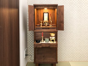 【家具調仏壇:ウォールナット 真宗大谷派】 名古屋市西区