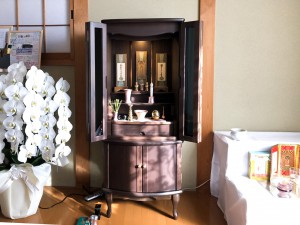 【台付き家具調仏壇:ウォールナット 真宗大谷派】 岐阜県海津市