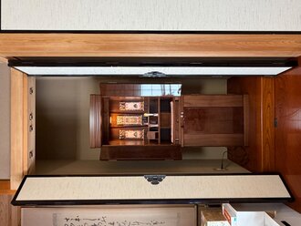 【47号 モダン仏壇（ウォールナット）：浄土真宗本願寺派】岐阜県加茂郡